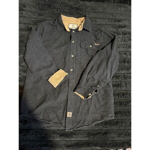 Legendary‎ Whitetails Mens Flannel Shirt Green Corduroy Trim Workwear Small
